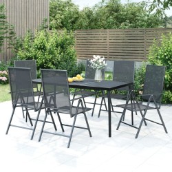Ensemble à manger de jardin 7 pcs anthracite acier 643695643695