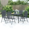 Ensemble à manger de jardin 7 pcs anthracite acier 643695643695