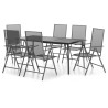 Ensemble à manger de jardin 7 pcs anthracite acier 643695643695