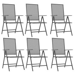 Ensemble à manger de jardin 7 pcs anthracite acier 643695643695