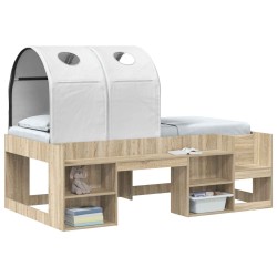 Tunnel de lit 2 pcs Blanc 211 x 52,5 x 2 cm Polyester 643698643698