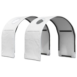 Tunnel de lit 2 pcs Blanc 211 x 52,5 x 2 cm Polyester 643698643698