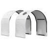 Tunnel de lit 2 pcs Blanc 211 x 52,5 x 2 cm Polyester 643698643698