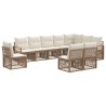 Ensemble de canapé de jardin 10 pcs Beige polyrotin 643704643704