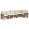 Ensemble de canapé de jardin 6 pcs Beige et blanc crème 643708643708