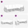 Ensemble de canapé de jardin 5 pcs Noir et blanc crème 643726643726