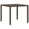 Ensemble de bistro de jardin 5 pcs coussins marron poly rotin 643728643728