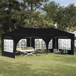 Tente de fête pop-up 575 x 288 x 245 cm Noir Tissu Oxford 643730643730