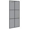 Mur de Douche à L'Italienne Noir 90 x 195 cm verre trempé 643731643731