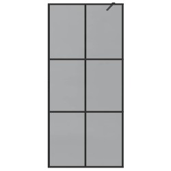 Mur de Douche à L'Italienne Noir 90 x 195 cm verre trempé 643731643731