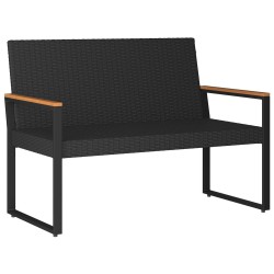 Banc extérieur Noir et blanc crème 107 x 61 x 80 cm polyrotin 643732643732