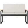Banc extérieur Noir et blanc crème 107 x 61 x 80 cm polyrotin 643732643732