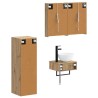 Ensemble d'armoire de salle de bain 4 pc Chêne artisanal 643736643736