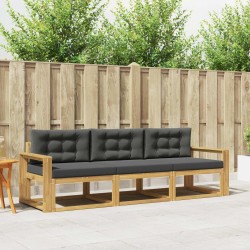 Ensemble de canapés d'extérieur 3 pcs Blanc et anthracite 643745643745
