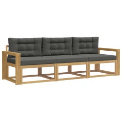 Ensemble de canapés d'extérieur 3 pcs Blanc et anthracite 643745643745
