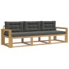 Ensemble de canapés d'extérieur 3 pcs Blanc et anthracite 643745643745