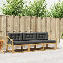 Ensemble de canapés d'extérieur 3 pcs Blanc et anthracite 643746643746