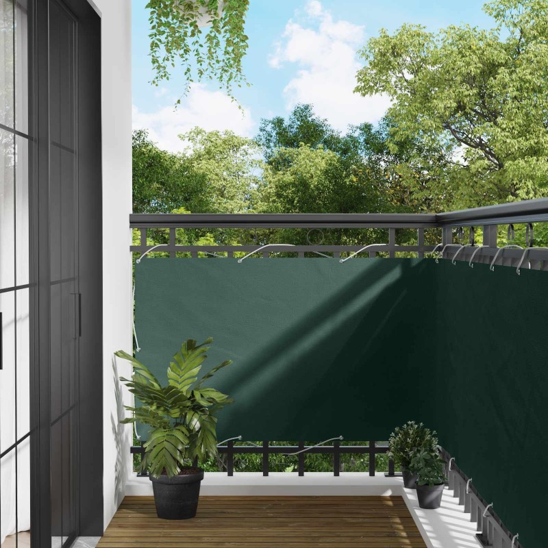Écran de balcon Vert foncé 100 x 500 cm Tissu Oxford 643763643763