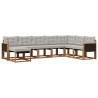 Ensemble de canapés d'extérieur 8 pcs Naturel et Gris clair 643778643778