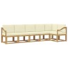 Ensemble de canapés d'extérieur 6 pcs Blanc et crème Polyester 643788643788