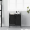 Panier à linge à 2 compartiments avec roulettes en chêne noir 643789643789