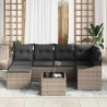 Ensemble de salle à manger pour jardin 7 pcs Gris clair 643790643790