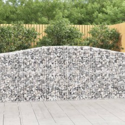 Paniers à gabions arqués 4 pcs 400x50x100/120 cm Fer galvanisé 643791643791