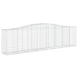 Paniers à gabions arqués 4 pcs 400x50x100/120 cm Fer galvanisé 643791643791