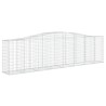 Paniers à gabions arqués 4 pcs 400x50x100/120 cm Fer galvanisé 643791643791