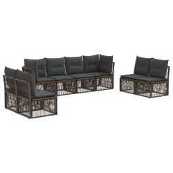 Ensemble de canapé de jardin 8 pcs Gris polyrotin 643796643796