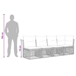 Ensemble de canapé de jardin 8 pcs Gris polyrotin 643796643796