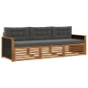 Ensemble de canapés d'extérieur 3 pcs Naturel et Anthracite 643797643797