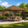 Pavillon 3 x 3 m Taupe Polyester et Acier 190 gsm 643800643800