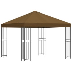 Pavillon 3 x 3 m Taupe Polyester et Acier 190 gsm 643800643800