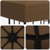 Pavillon 3 x 3 m Taupe Polyester et Acier 190 gsm 643800643800