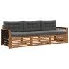 Ensemble de canapés d'extérieur 3 pcs Naturel et Anthracite 643802643802