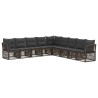 Ensemble de canapé de jardin 9 pcs Gris polyrotin 643803643803