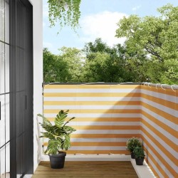 Paravent de balcon à rayures jaunes et blanches 120 x 800 cm 643804643804