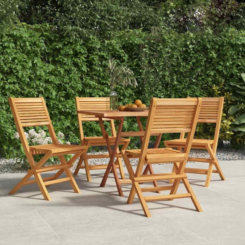 Chaises de jardin pliantes lot de 4 47x62x90cm bois massif teck 643805643805