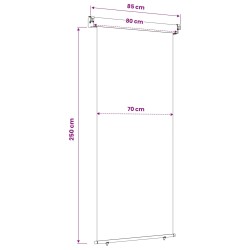 Store latéral de balcon 80 x 250 cm 100% polyester fer acier 643809643809
