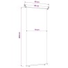 Store latéral de balcon 80 x 250 cm 100% polyester fer acier 643809643809