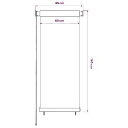 Store roulant d'extérieur couleur crème 65 (l) x 140 (H) cm HDPE 643814643814