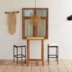 Ensemble de bar de jardin avec coussins 3 pcs Noir 643829643829