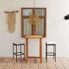Ensemble de bar de jardin avec coussins 3 pcs Noir 643829643829