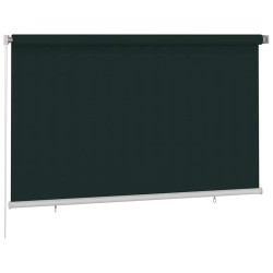 Store roulant d'extérieur 245 (l) x 140 (H) cm vert foncé HDPE 643830643830