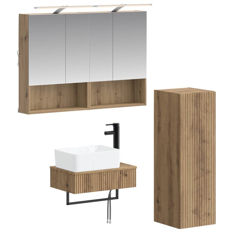 Ensemble d'armoire de salle de bain 4 pc Chêne artisanal 643832643832