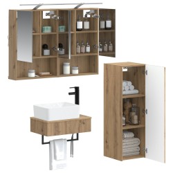 Ensemble d'armoire de salle de bain 4 pc Chêne artisanal 643832643832