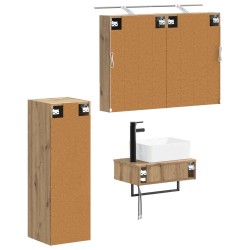 Ensemble d'armoire de salle de bain 4 pc Chêne artisanal 643832643832