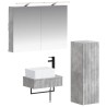 Ensemble d'armoire de salle de bain 4 pcs Gris béton 643834643834