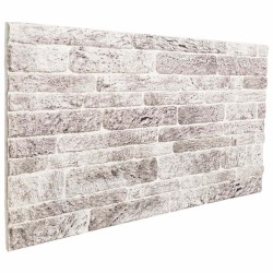 Panneaux muraux 10 pcs Gris clair et blanc 100 x 50 cm 643839643839